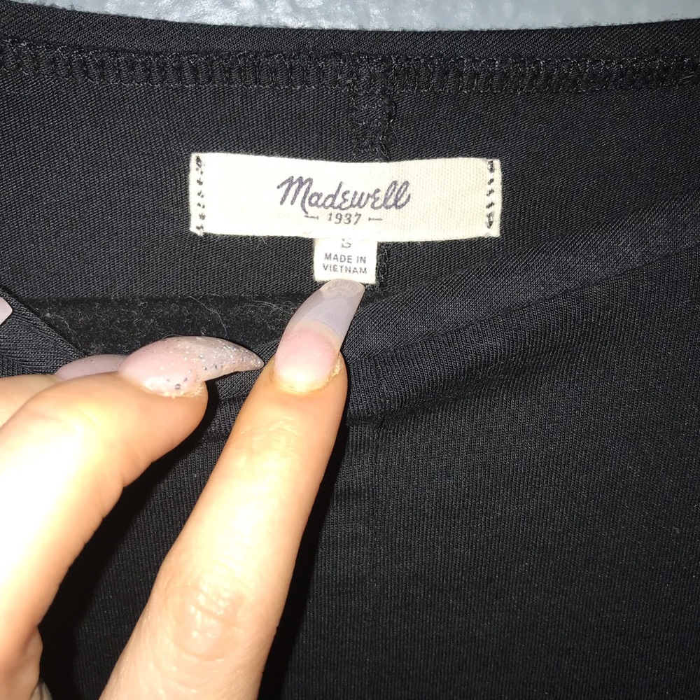 Madewell black long sleeve minimalist shirt